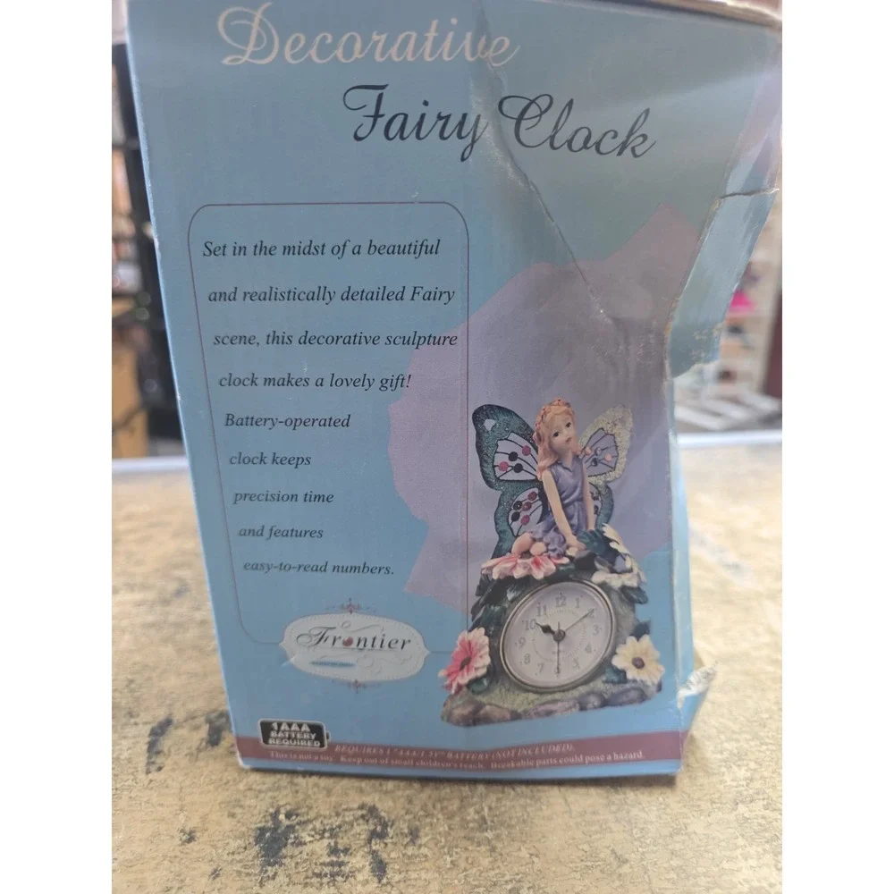 Frontier Decorative Fairy Clock New In Box Box A Little Beat Up